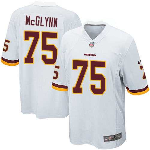 Nike Men & Women & Youth Redskins #75 McGlynn White Team Color Game Jersey